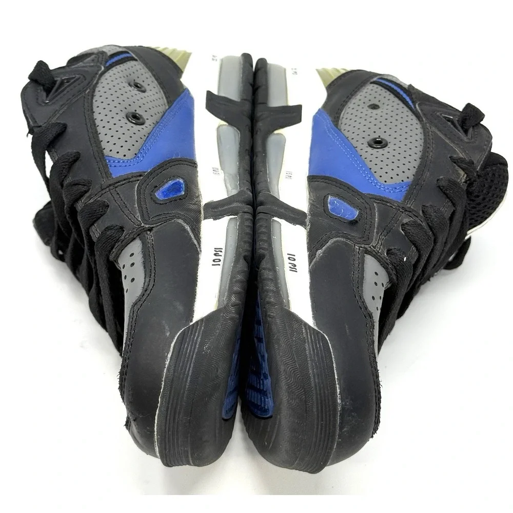 DC Shoes Impact FX Leather Skate Shoes Black Gray Blue Men's US 7.5 EU 40 Skate